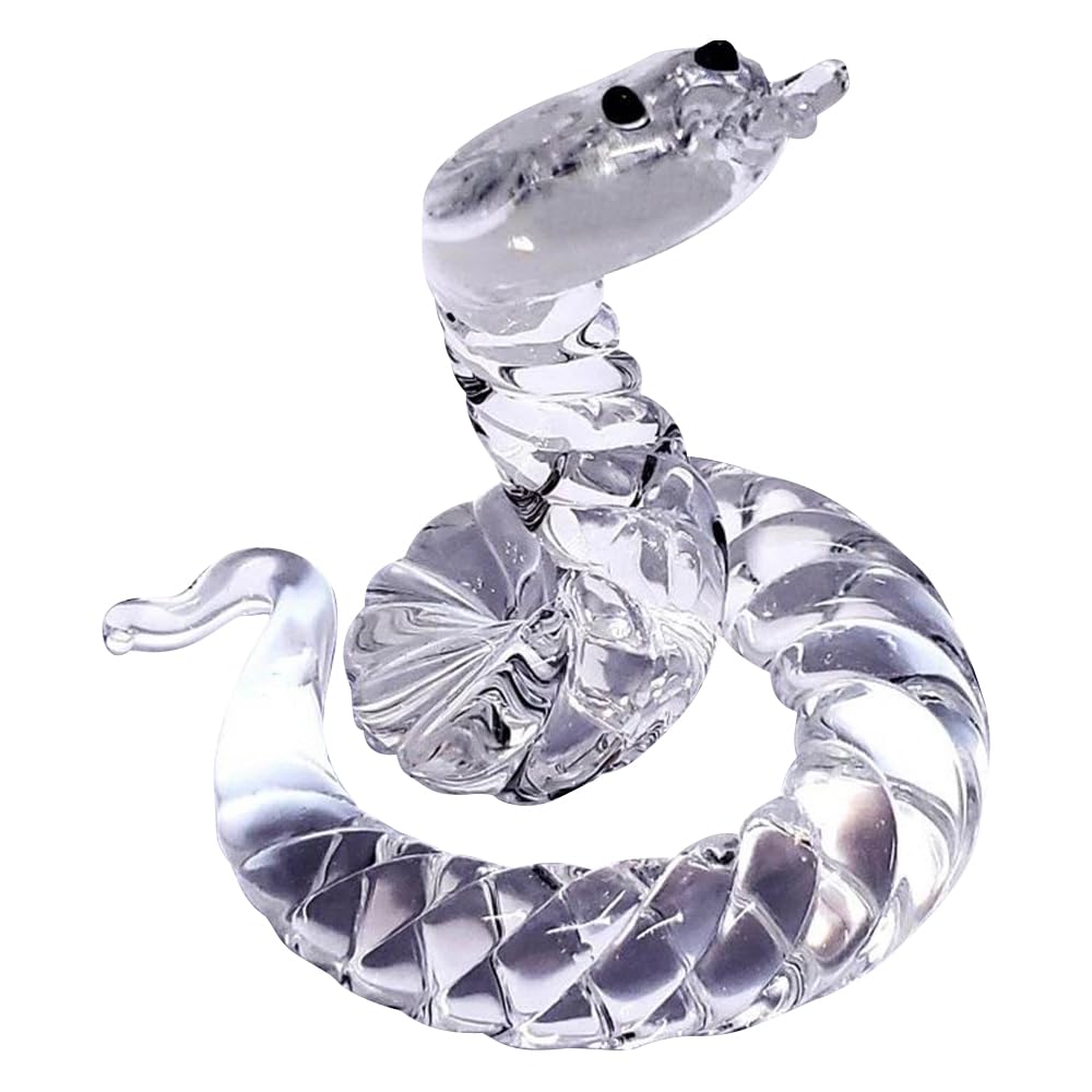 Amazon.co.jp: 干支 置物 巳 ヘビ ガラス 蛇の置物 巳年 クリスタル