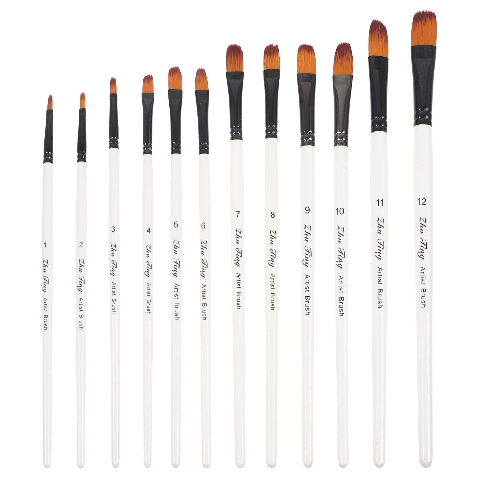 Amazon.co.jp: SEWACC 絵の具 筆 平筆 アクリル絵の具 筆 水彩筆 画材