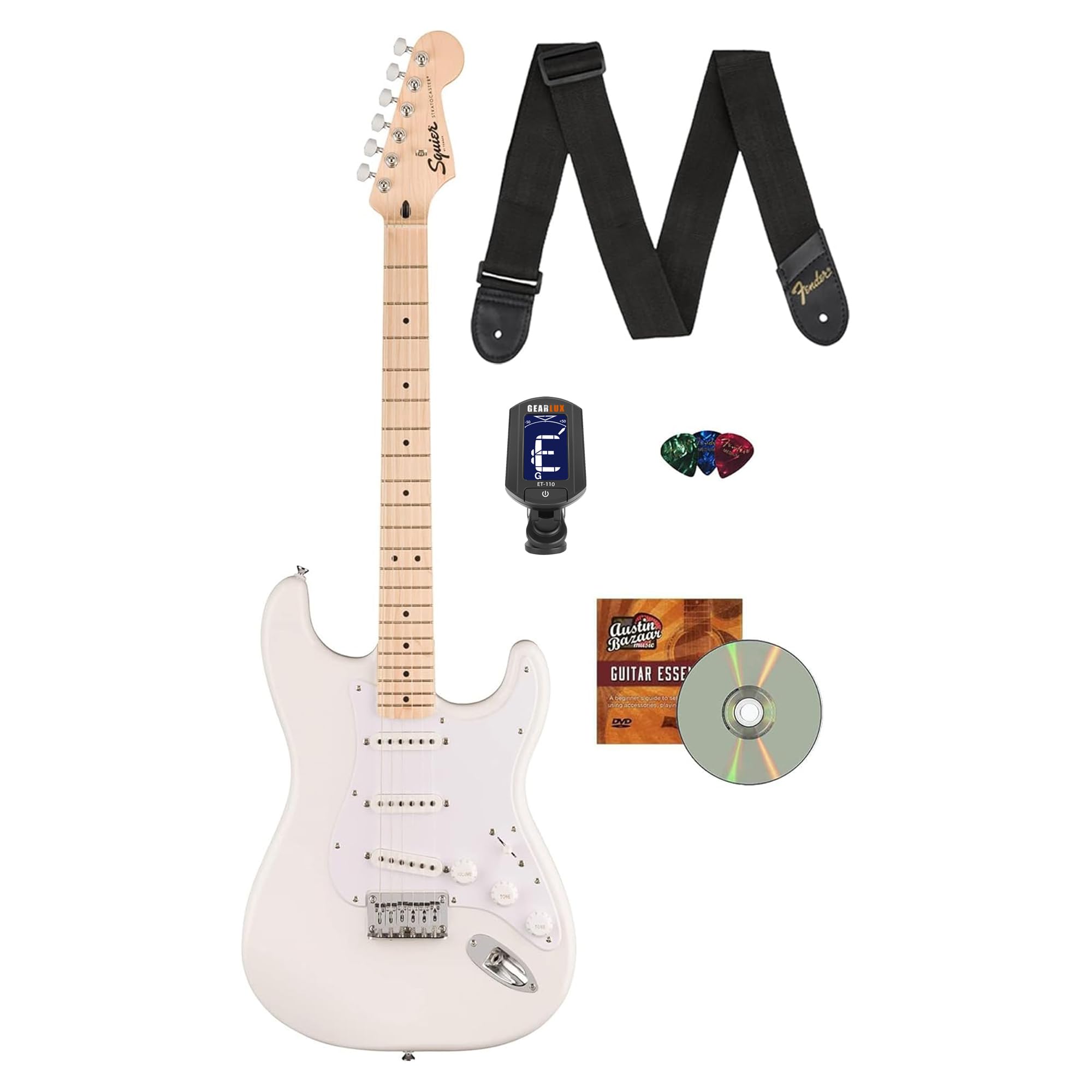 Amazon.com: Fender Squier Sonic Stratocaster HT - Arctic White