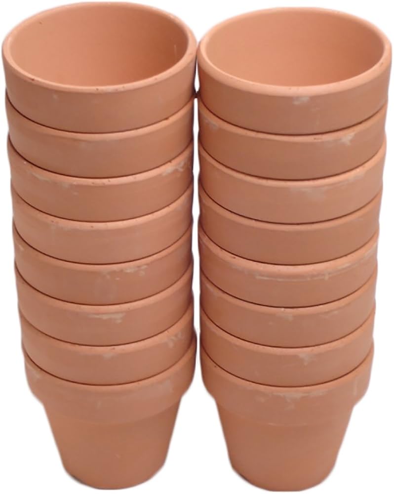 Amazon | 三河屋焼 深素焼き鉢3号 16鉢セット | 鉢