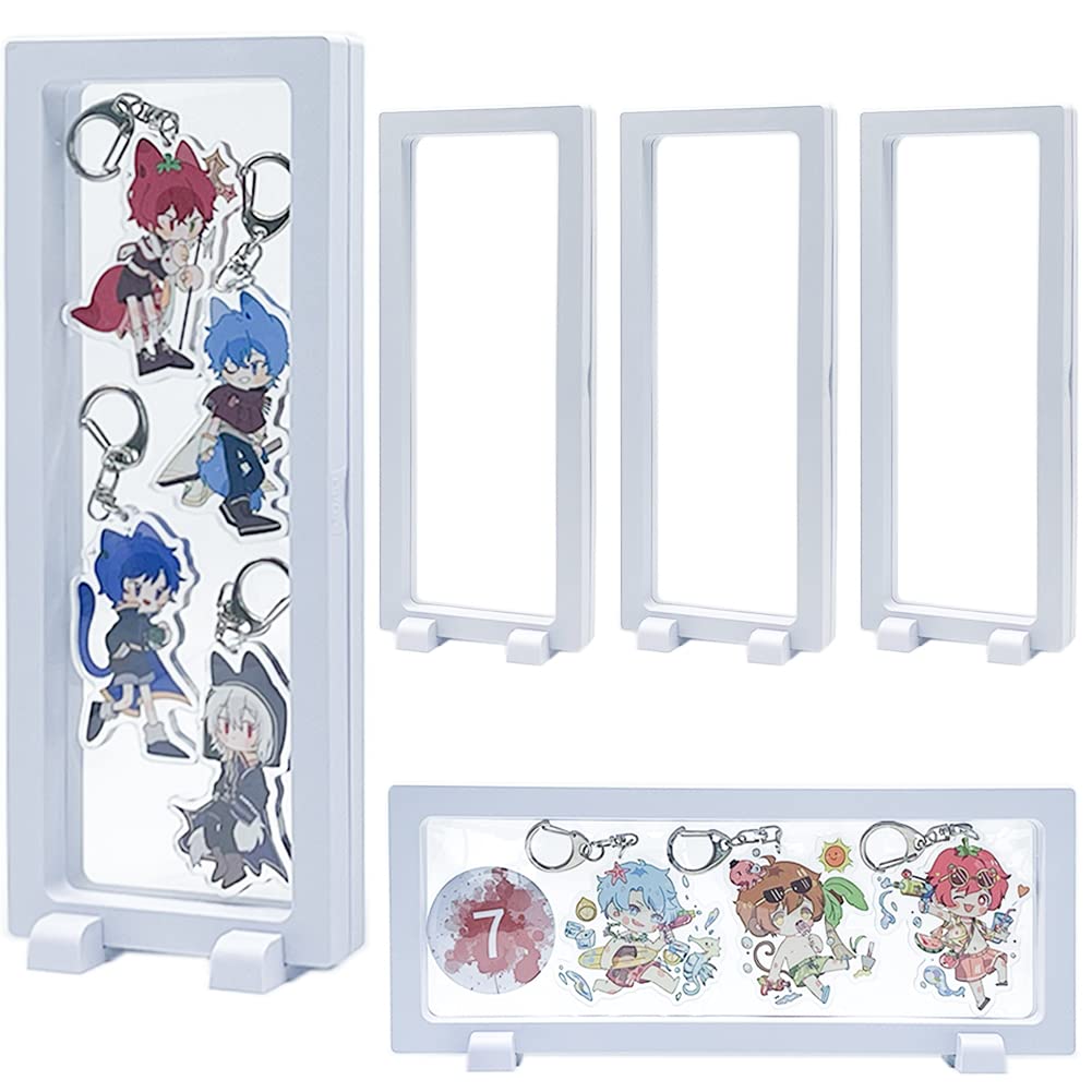 Amazon | OUXEE ラバーストラップ アクリルキーホルダー 収納