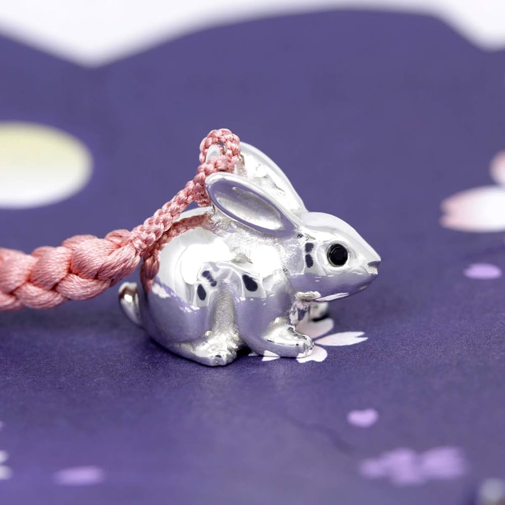 Amazon.co.jp: [梅都工房] 干支 根付 銀製 卯・ 兎・うさぎ・ウサギ