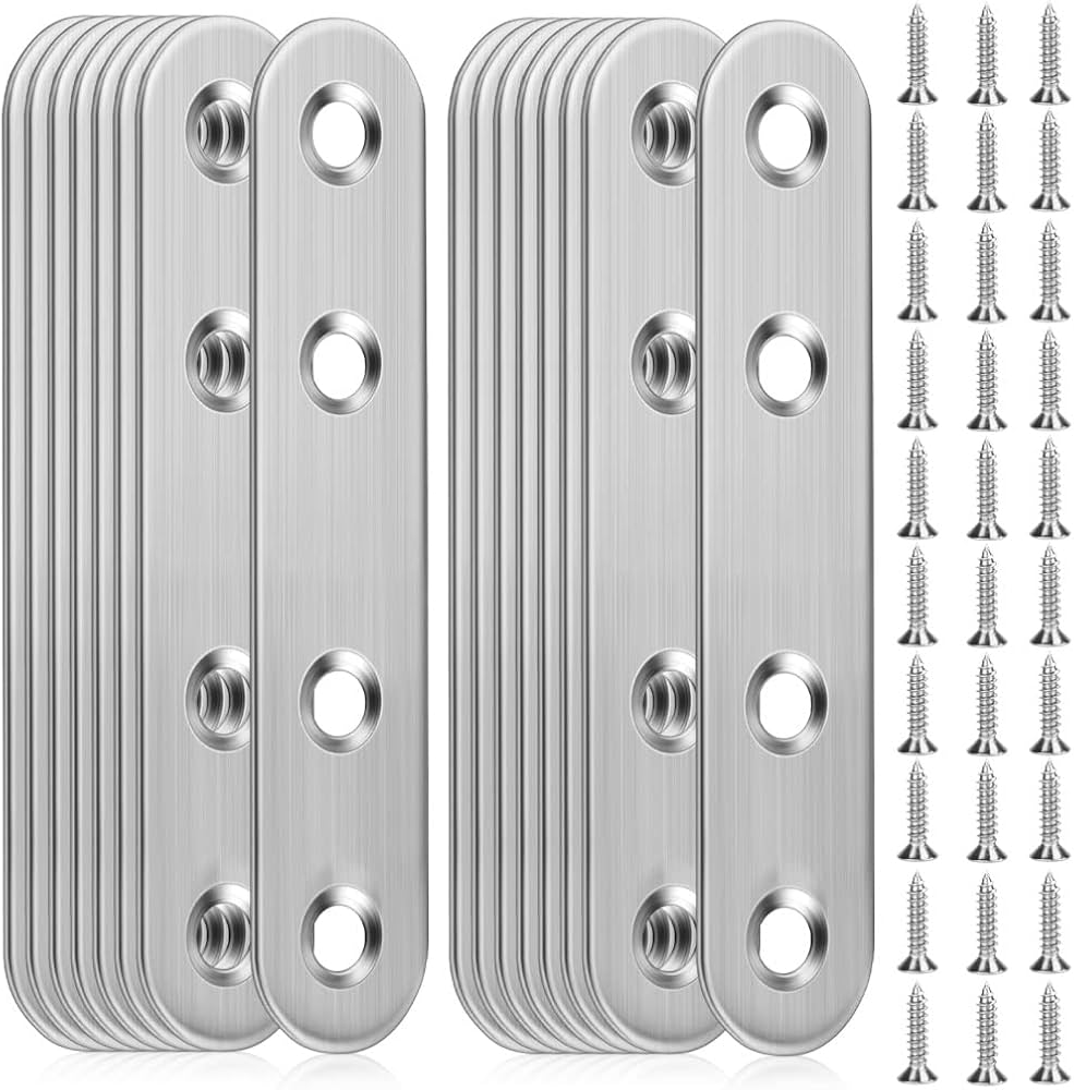 Amazon | ZADAFINA ジョイント金具 フラット 16個セット 4穴I字金具