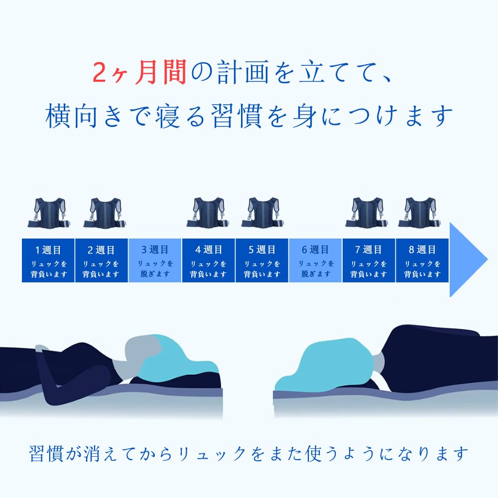 Amazon | WoodyKnows 横向き寝用リュックサック モデル2024 │ 横向き