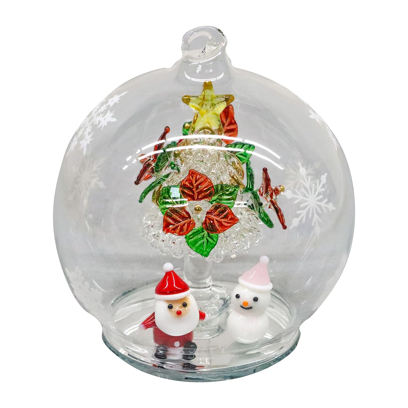 Amazon.co.jp: フォーカート かわいい手作り ガラス細工 クリスマス