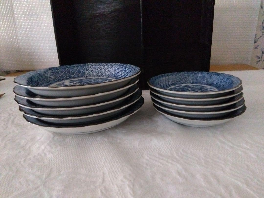 有田焼 藤巻窯 青白磁 銘々皿5枚 お祝い 有田焼 藤巻窯 青白磁 銘々皿5