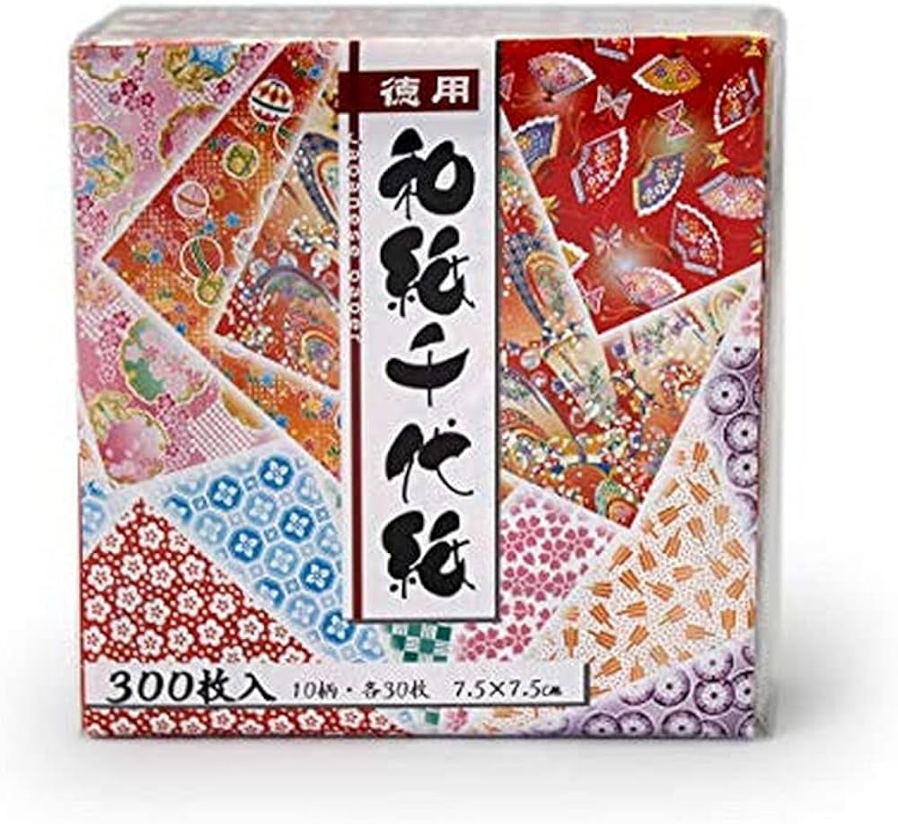 Amazon | トーヨー 和紙 和紙千代紙 徳用 7.5cm角 10柄 300枚入 18034