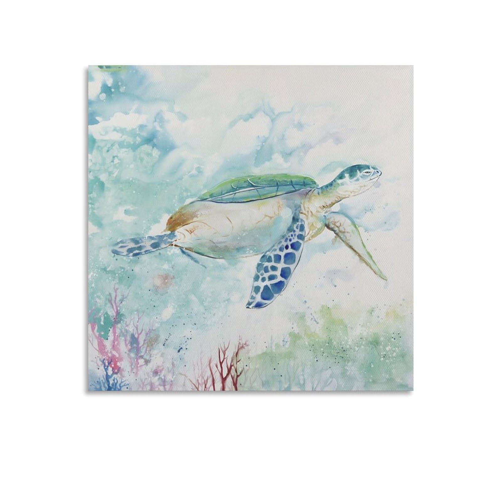 Amazon.co.jp: カメ 亀 モダン絵画 自然風景 ポスター ホーム装飾