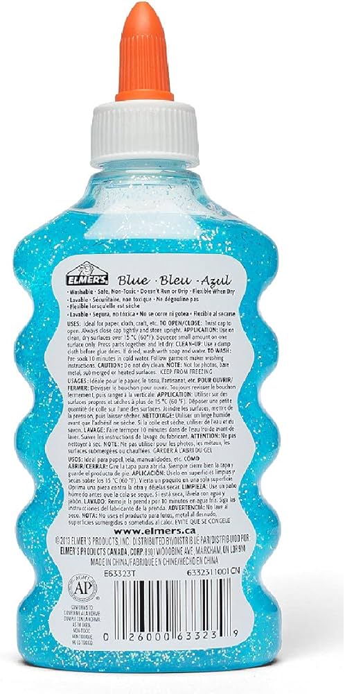 Amazon | ELMER'S エルマーズ グリッターグルー ブルー 液体のり 177ml