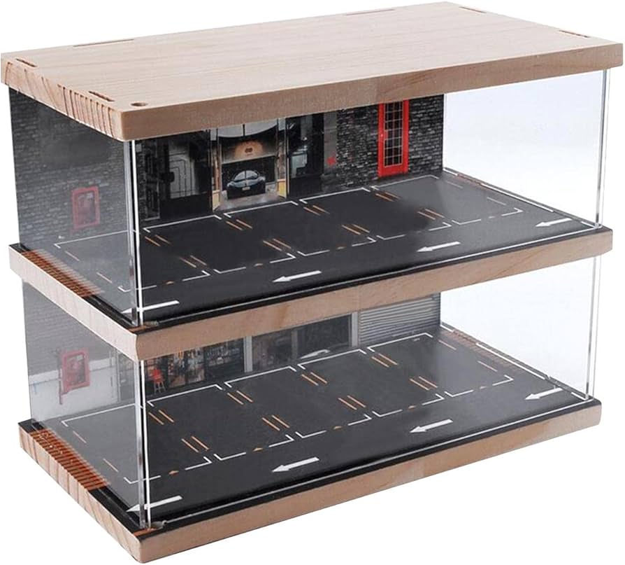 Amazon | Amagogo 1/64 風景ジオラマ駐車場モデルカー