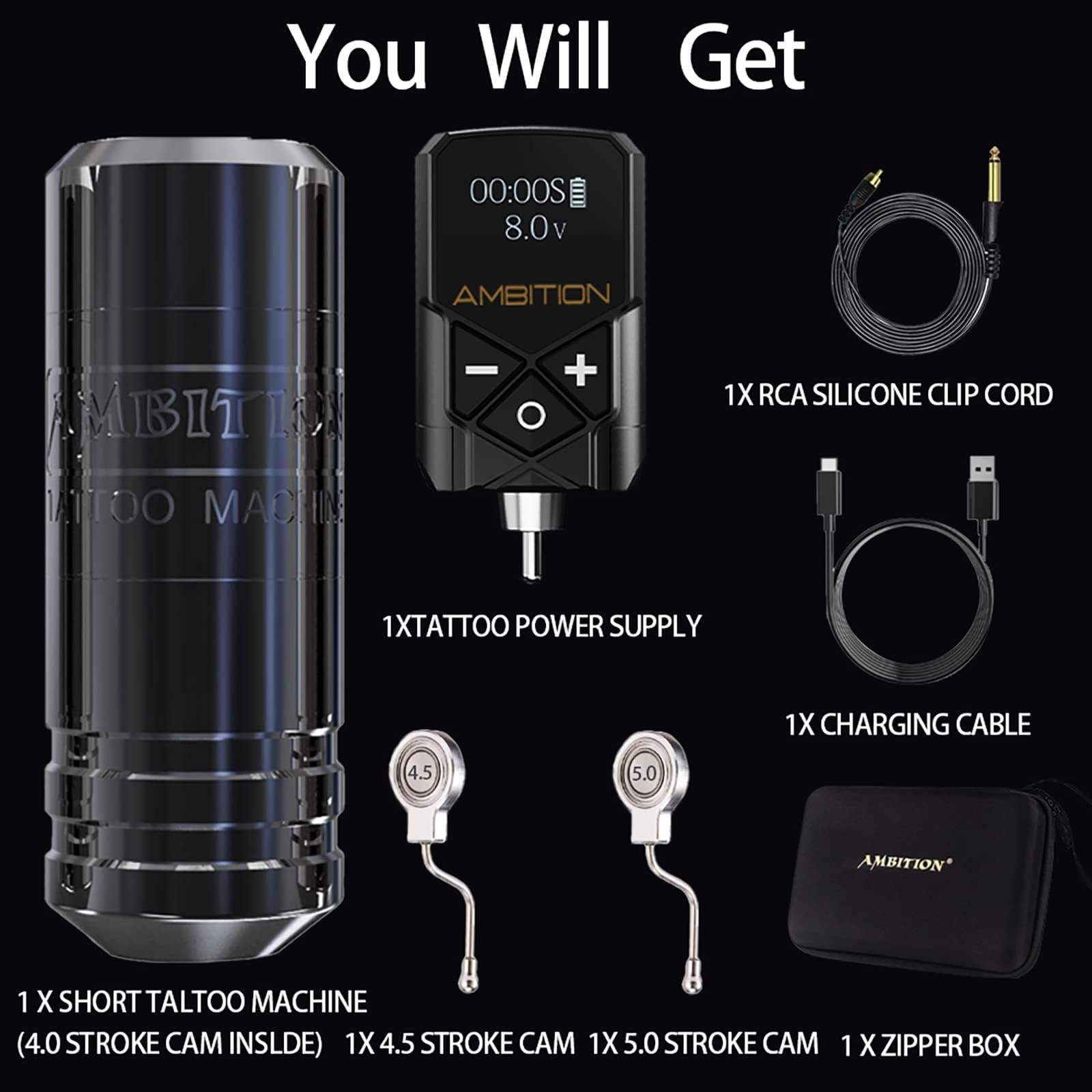 Amazon | Ambition Torped タトゥーマシンキット - ロータリータトゥー