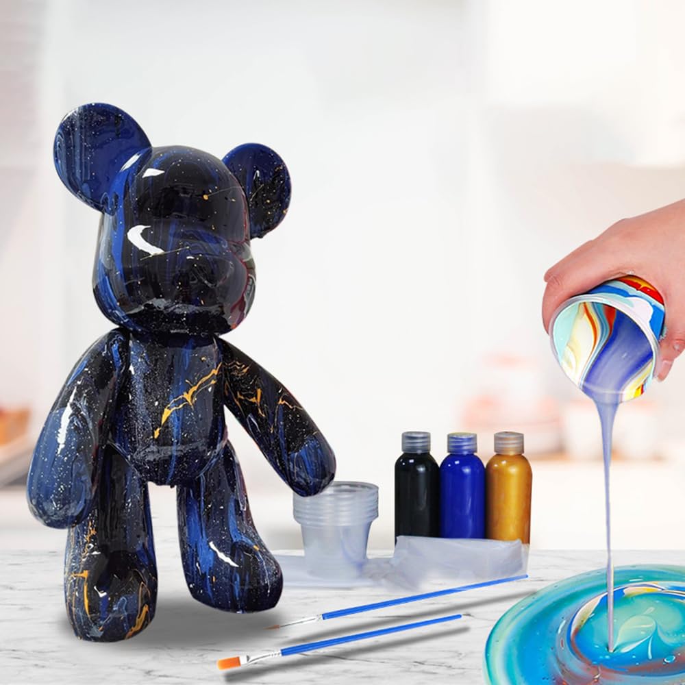 Amazon | Gzcvba DIY ペインティング 流動ベア テディベア ペイント