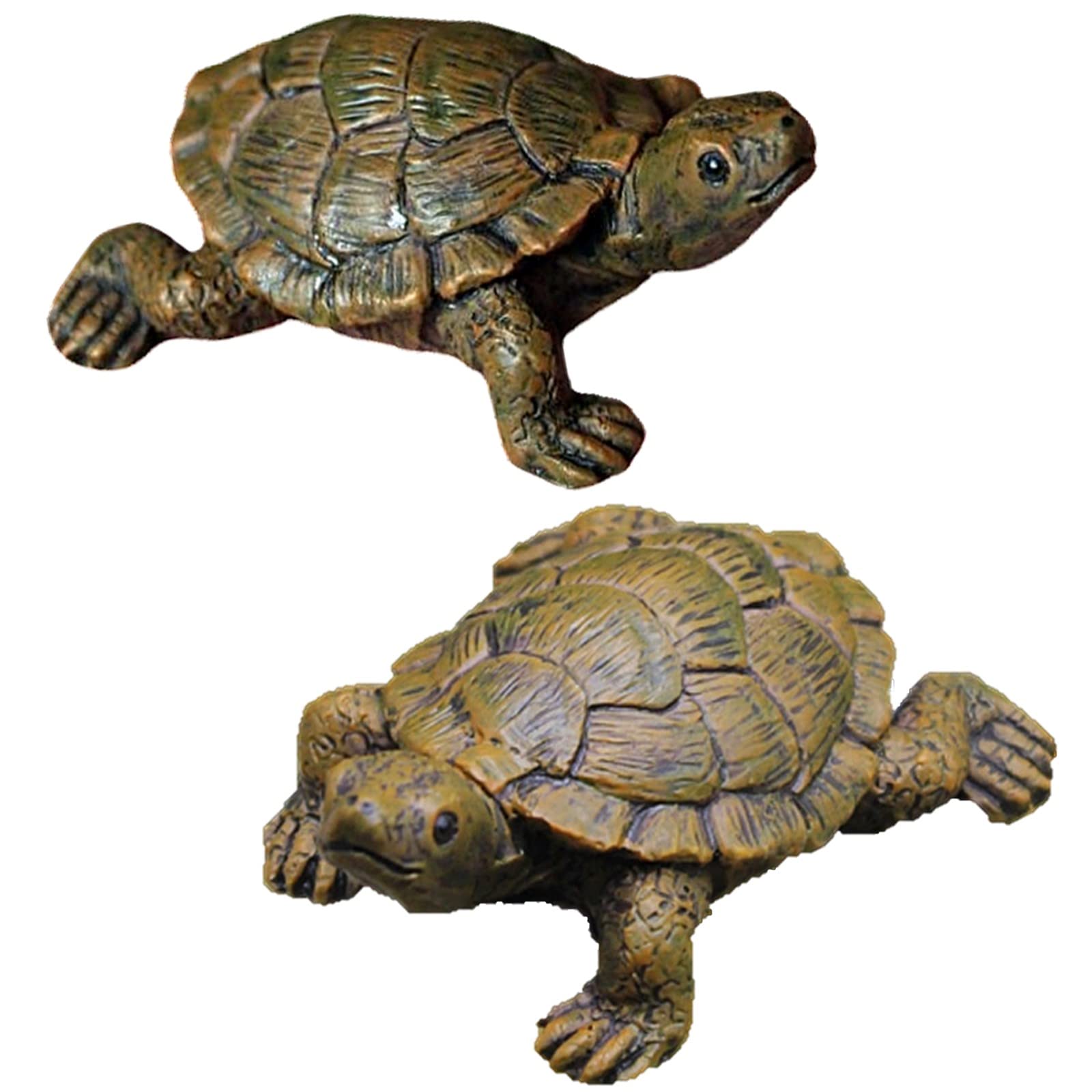 Amazon.co.jp: heizi 亀 カメ 置物 2個セット 庭 陶器 ガーデン