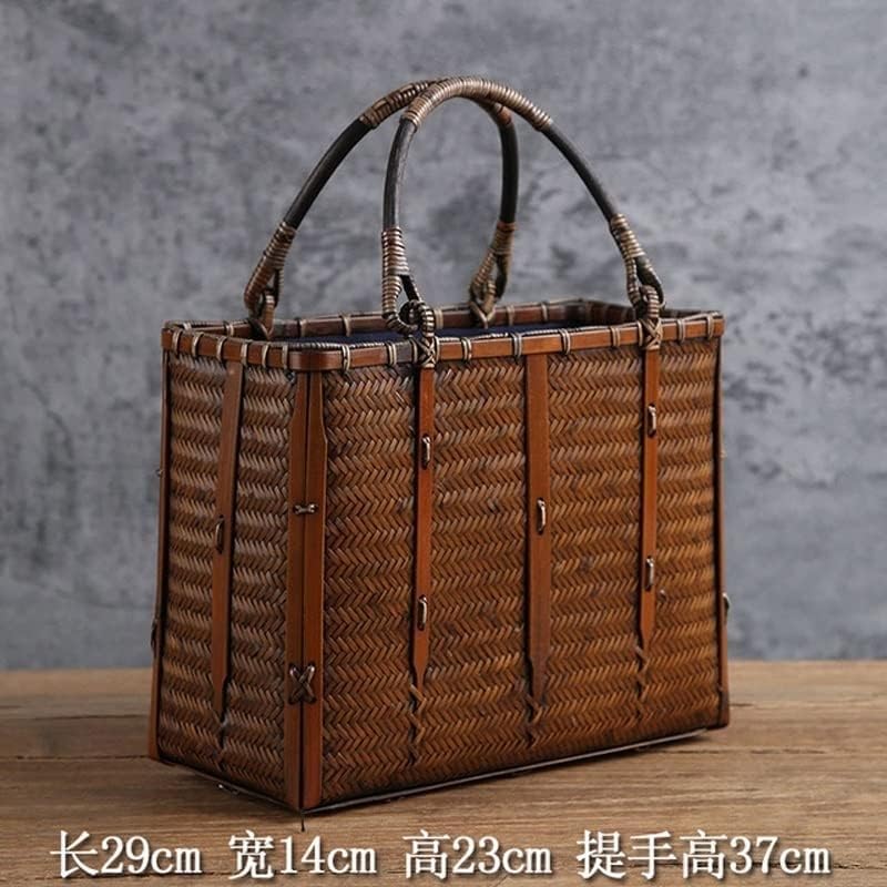 Amazon.co.jp: ハンドバッグ 籠バッグ 竹かご バッグ 手作り竹バッグ