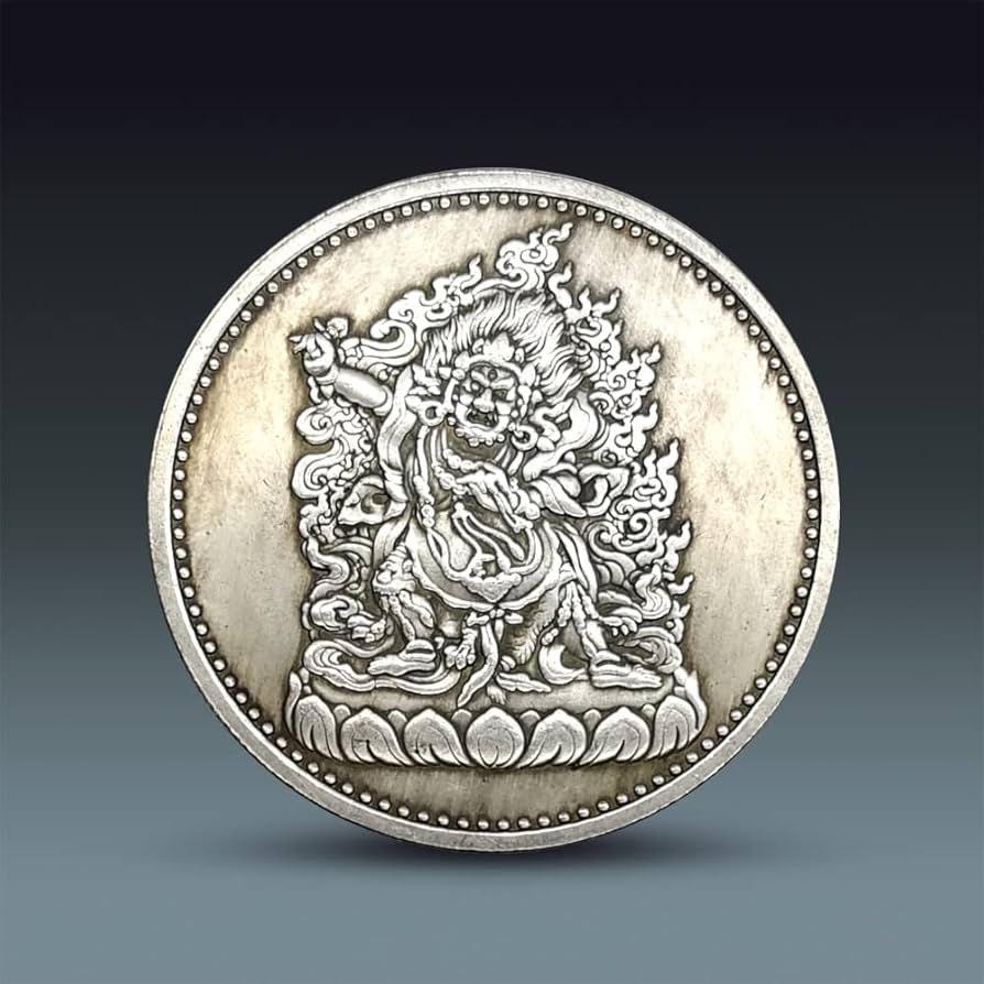 Amazon.co.jp: 般若心経コイン千手観音仏像彫刻アンティークシルバー