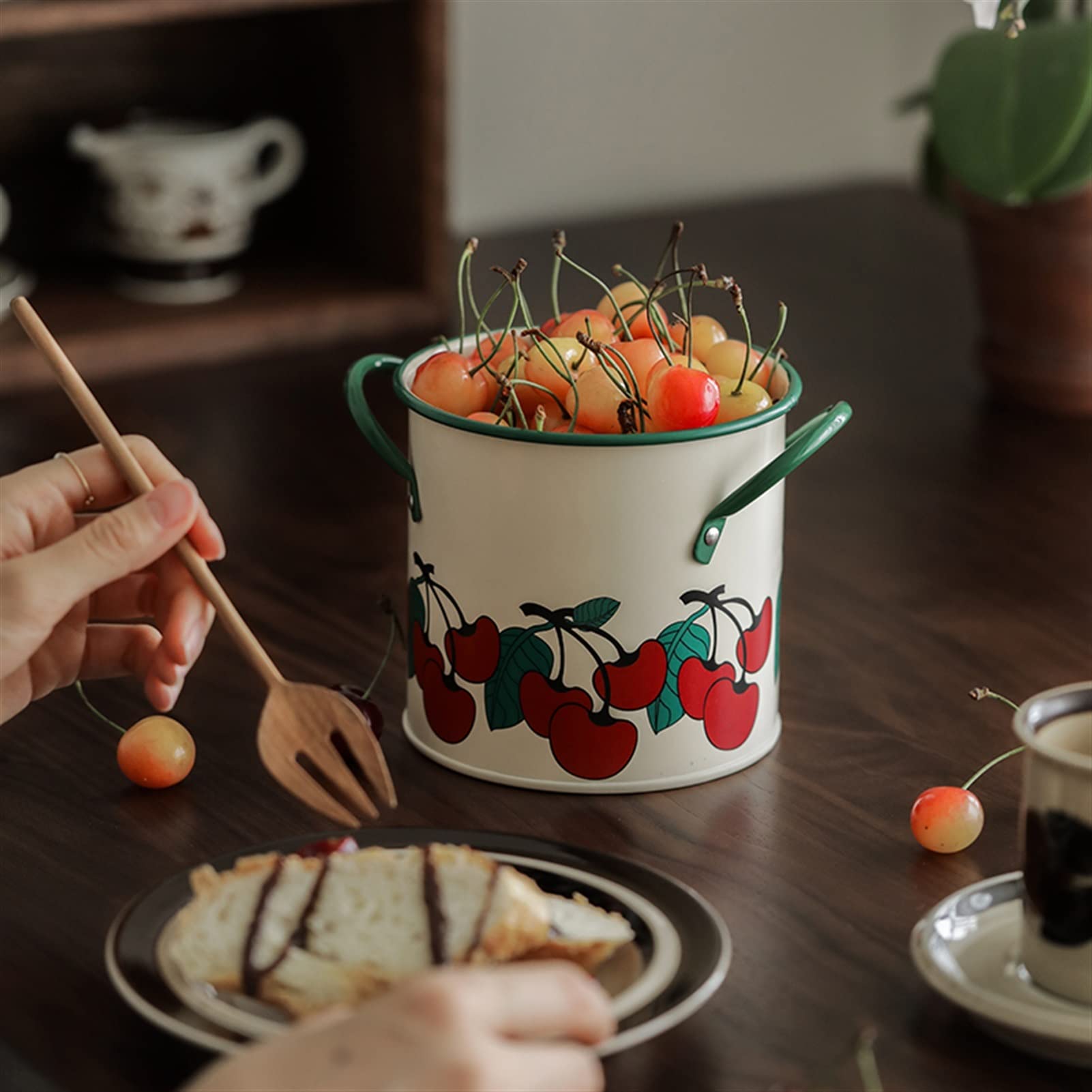 Amazon.com: Utensil holders Vintage Cherries Spoon Rests ，Pot