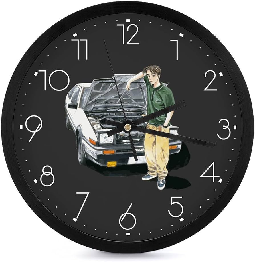 Amazon.co.jp: 掛け時計 頭文字d イニシャル D 藤原拓海 壁掛け時計