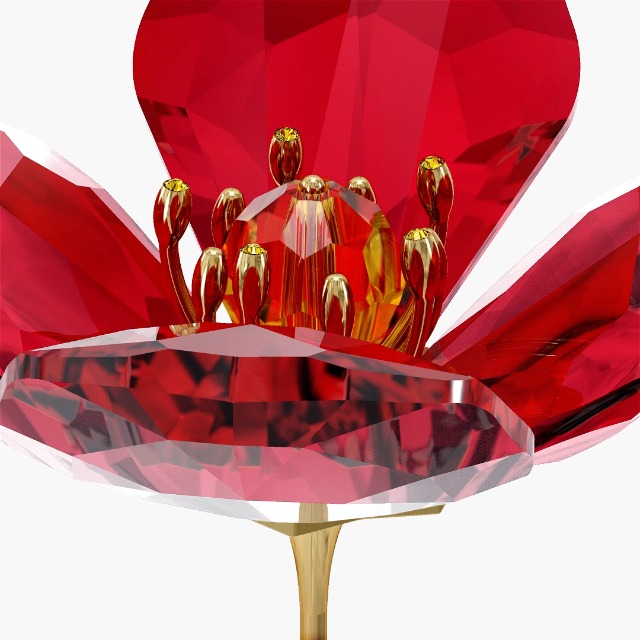 Amazon.com: Swarovski Garden Tales Red Poppy Single Flower