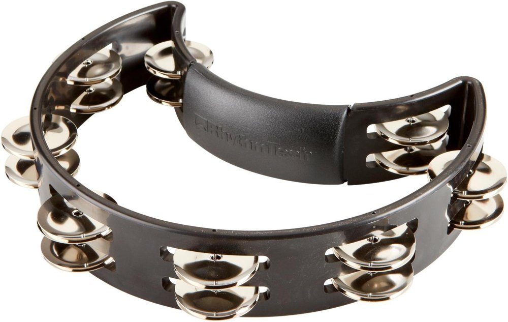 Amazon.com: RhythmTech RT1010 Tambourine, Nickel Jingles, Black