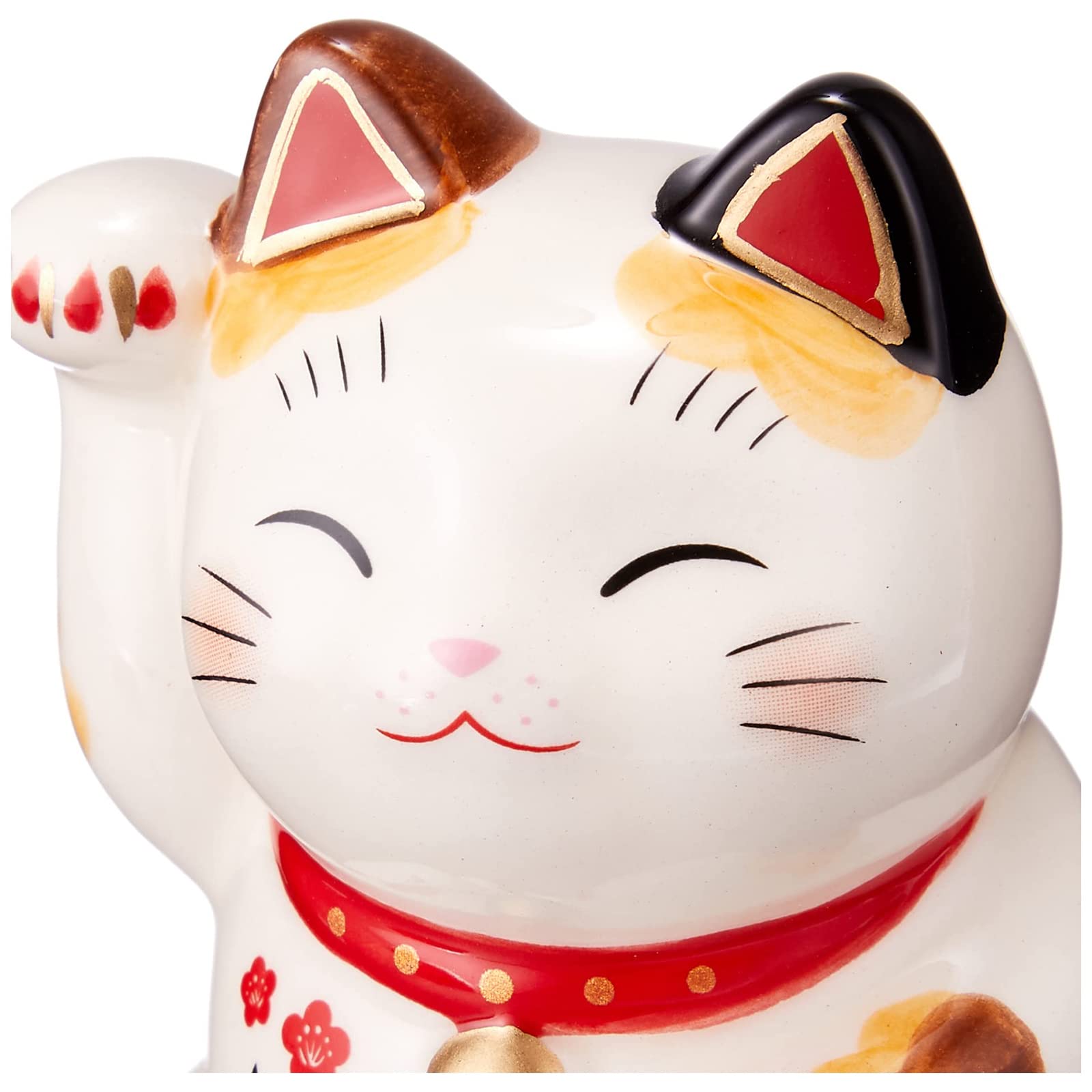 Amazon.co.jp: 薬師窯 彩絵 金運大来福 招き猫 右手上げ 3号 高さ約9cm