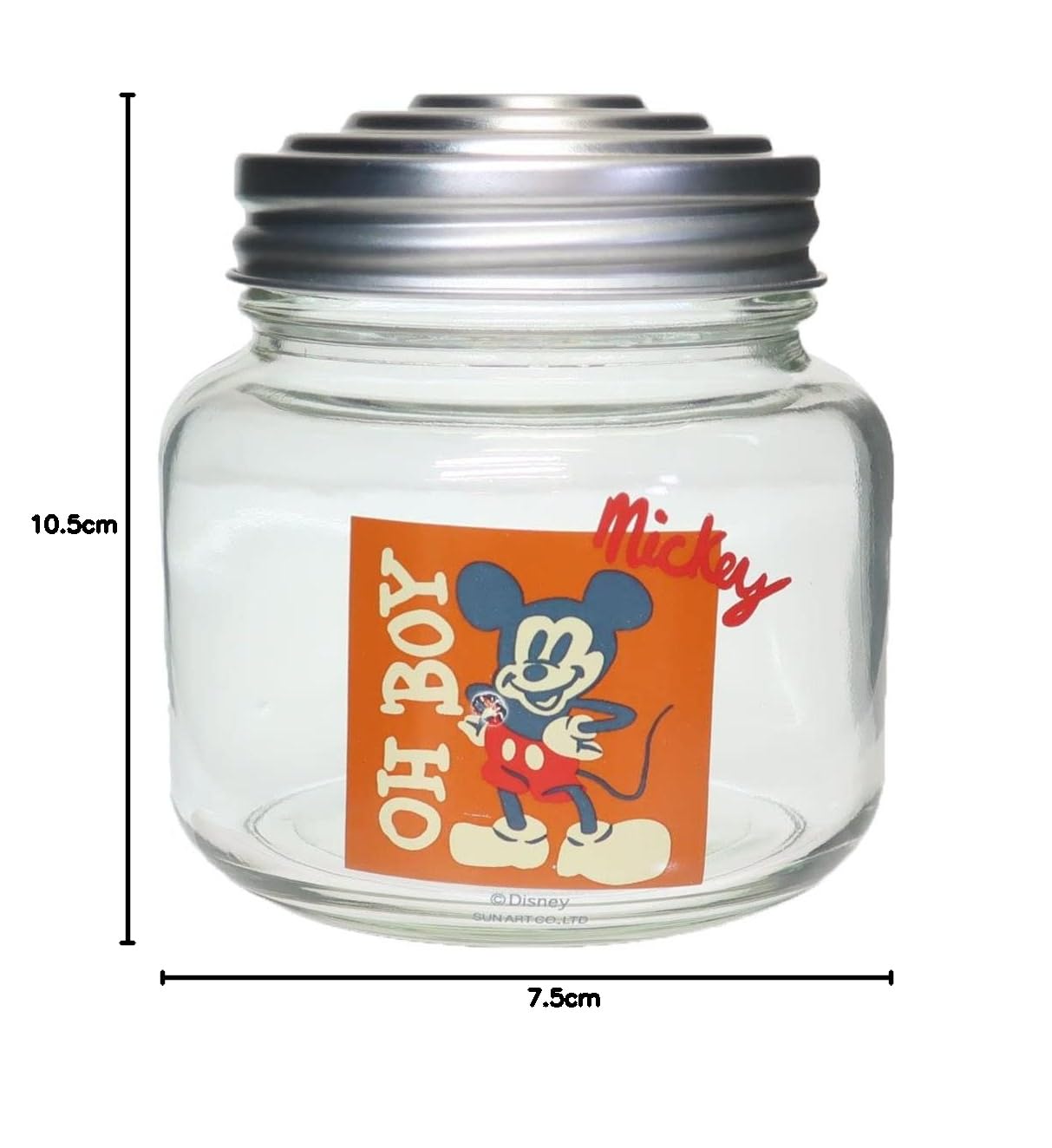 Amazon｜ディズニー ミッキーマウス ガラス キャニスター 保存容器 約