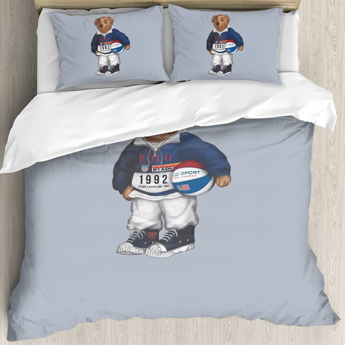 Amazon｜くま ポロベアー bear polo bear 布団カバー 枕カバー 3ピース