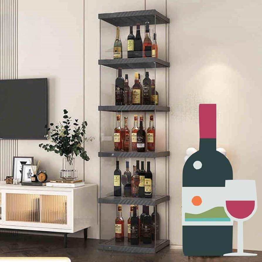 Amazon｜Kirnuoウイスキー 棚 おしゃれ 酒棚 ディスプレイ ウイスキー