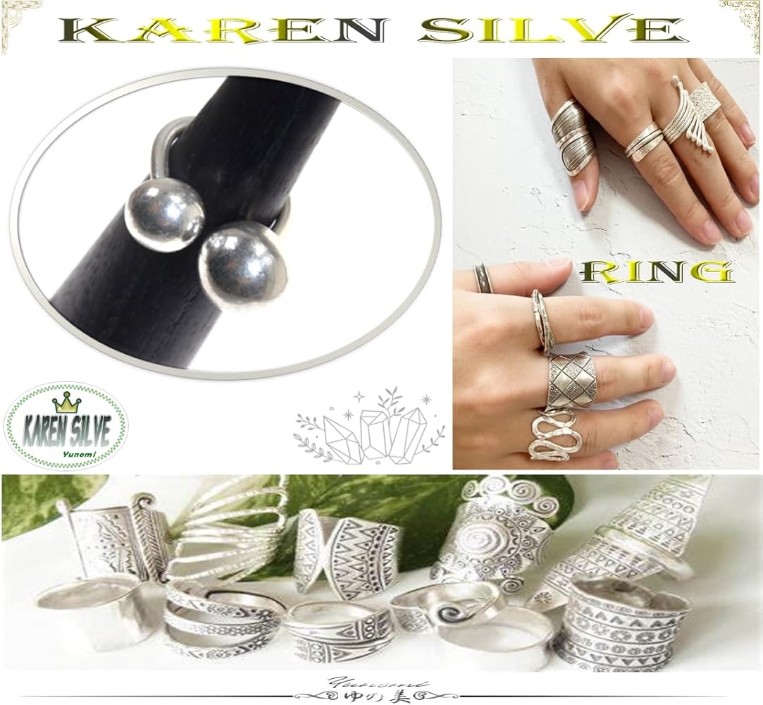 Amazon | カレンシルバー リング サイズ調節可 指輪 カレン族