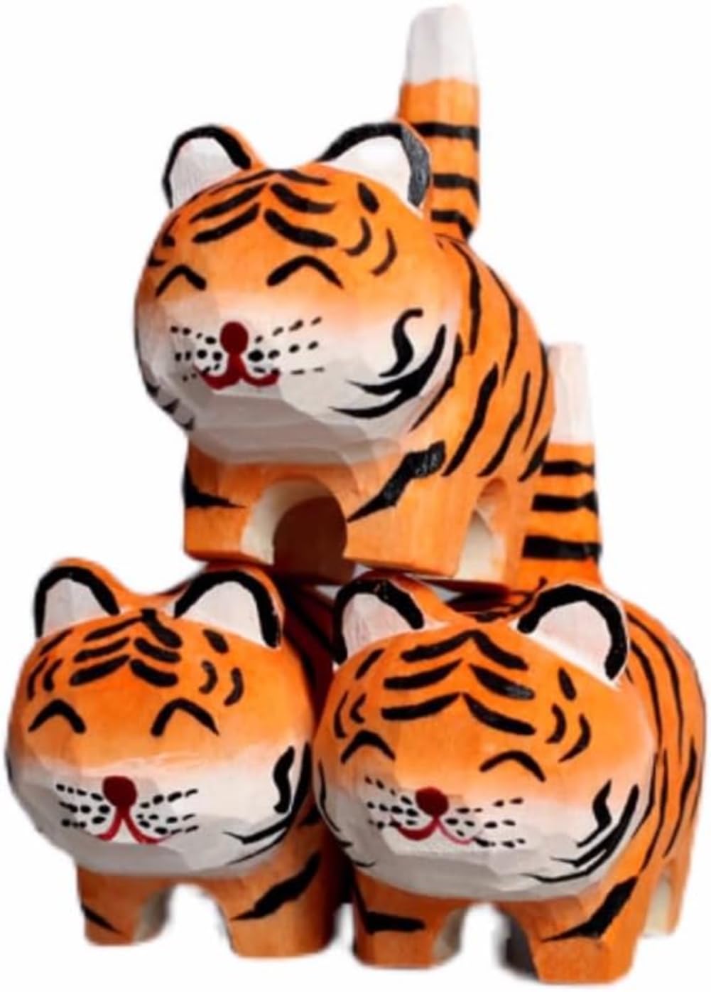 Amazon.co.jp: 置物 干支 小さな虎の木彫り 虎 小型 かわいい 装飾