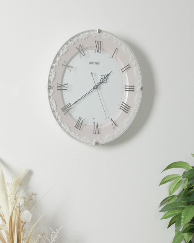 Amazon.co.jp: リズム(RHYTHM) 掛け時計 電波時計 アナログ 連続秒針