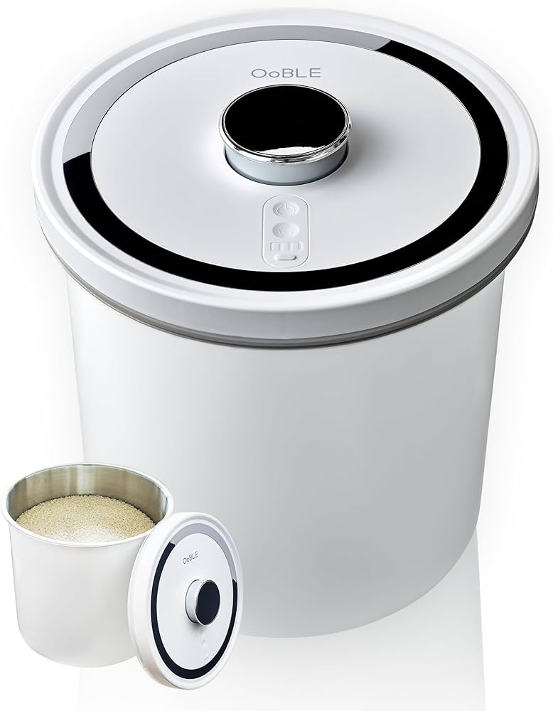 Amazon｜OoBLE(オーブル) 正規品 真空保存容器 米びつ 密閉容器 お米