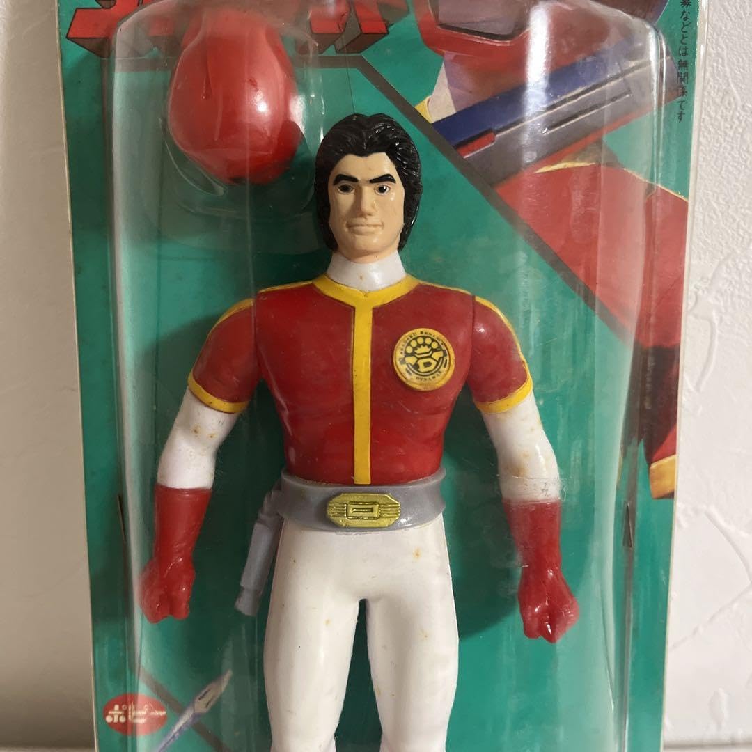 Amazon.co.jp: 科学戦隊ダイナマン ダイナレッド 面取れ ソフビ 当時物