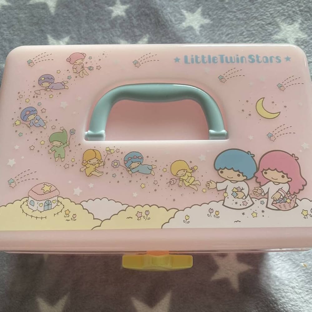 Amazon｜キキララ リトルツインスターズ 収納ボックス 持ち手 救急箱