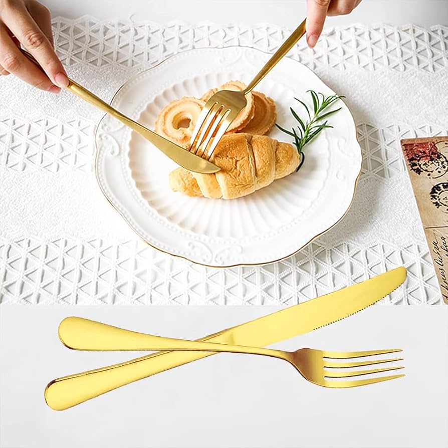 Amazon | 20pcsステーキフォーク ステーキナイフ スプーン ステンレス