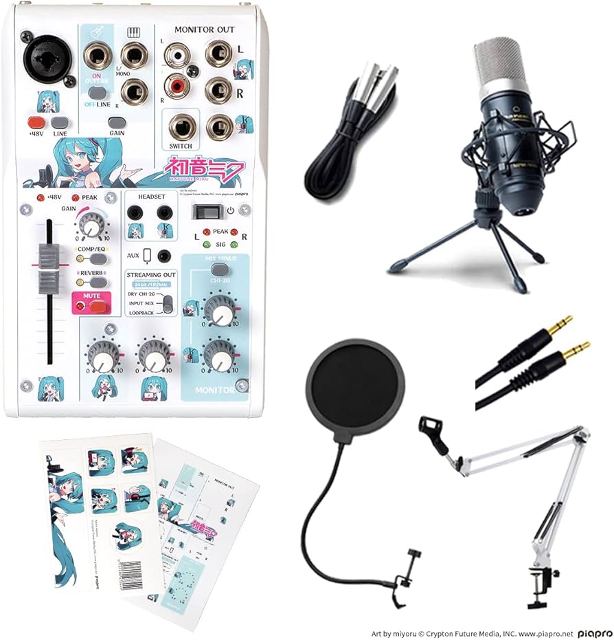 Amazon.co.jp: YAMAHA 初音ミク × YAMAHA AG03MK2 オーバーレイシート