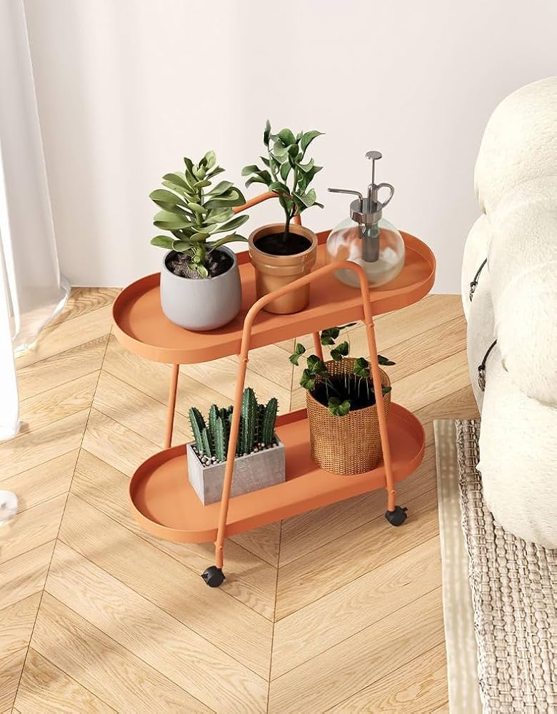 Amazon | フラワースタンド アイアン おしゃれ 移動 収納ワゴン