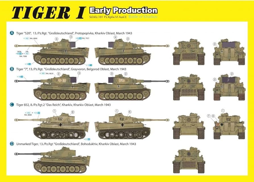 Amazon | ドラゴン 1/35 第二次世界大戦 ドイツ軍 ティーガーI初期生産