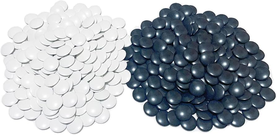 Amazon | 碁石 黒181粒 白180粒 蛤 碁 石と同じ形状 硬質メラミン樹脂