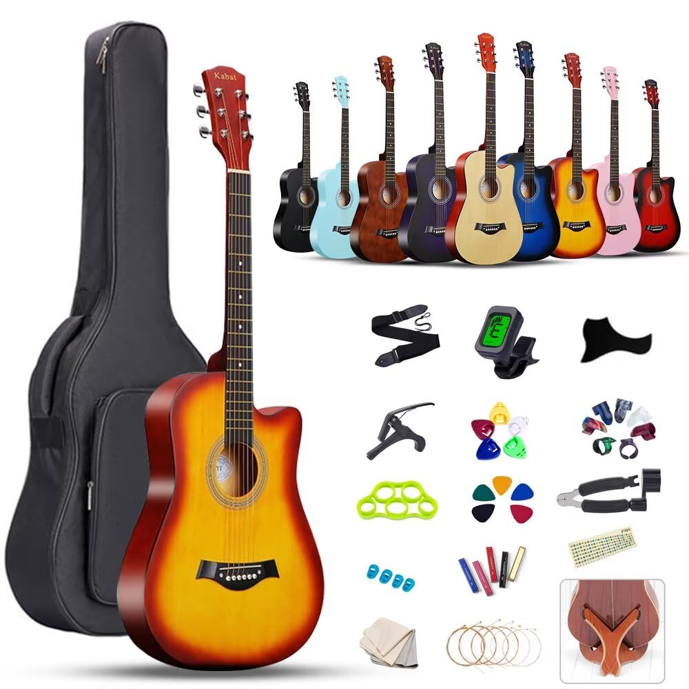 Amazon | アコースティックギター 初心者18点セット 38インチ 入門練習