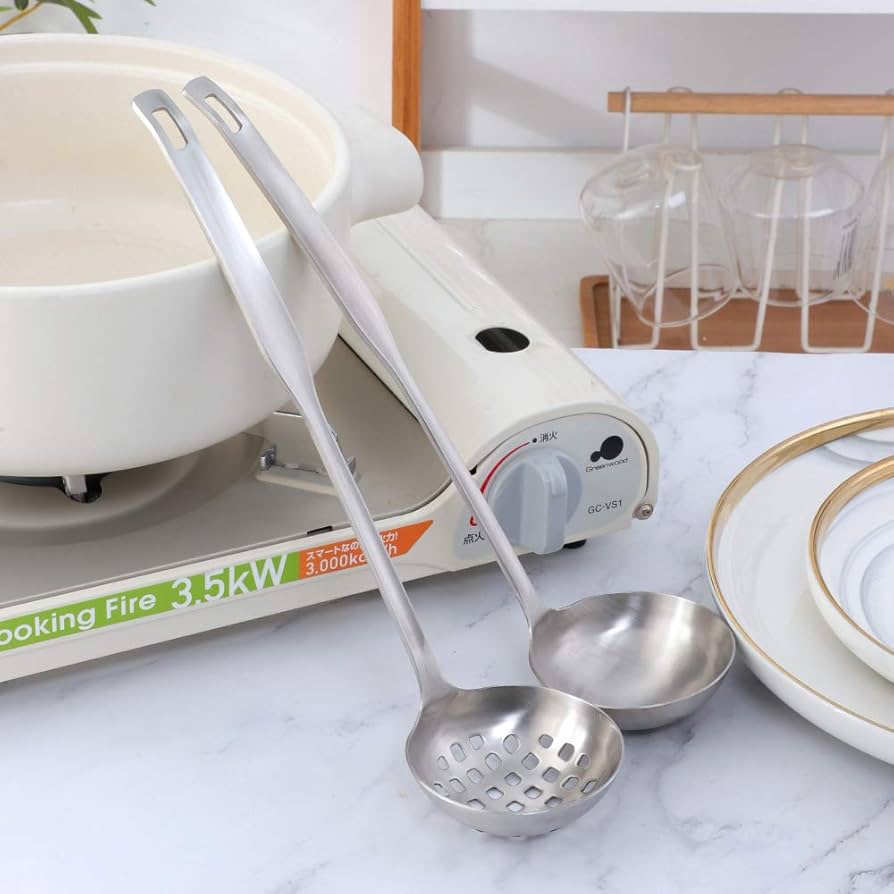 Amazon | おたま レードル 穴なし / 穴あきレードル 2本セット 18-8