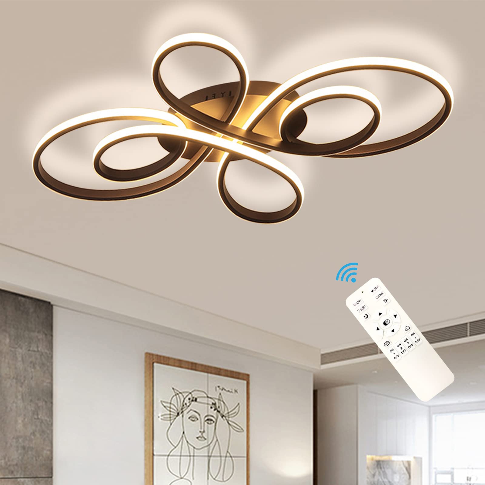 Amazon.co.jp : LEDシーリングライト リモコン付き 無段階調光調色