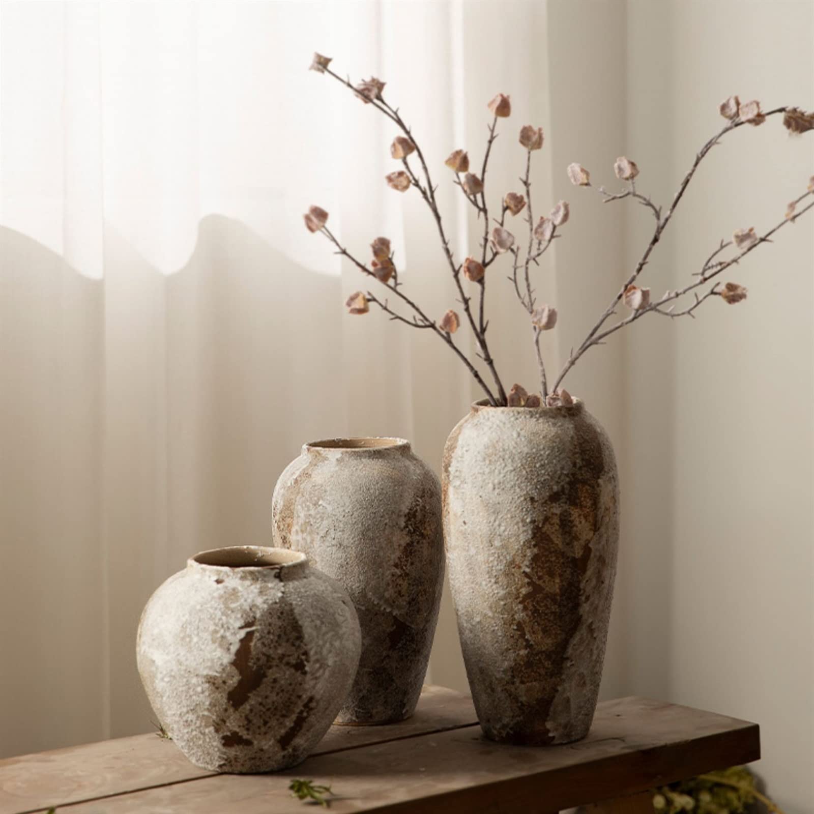 Amazon｜ヴィンテージアンティーク花瓶陶器ポット装飾装飾ポーチテレビ