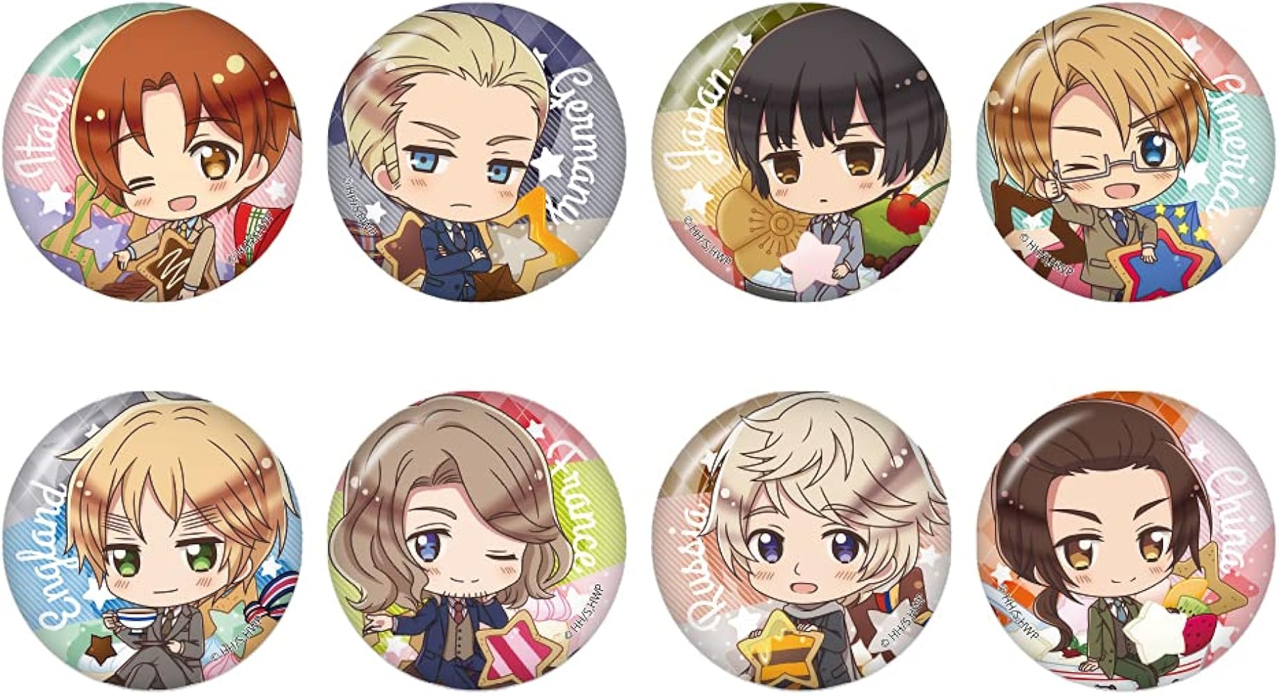 Amazon.co.jp: アニメ「ヘタリアWorldStars」 トレーディング缶バッジ