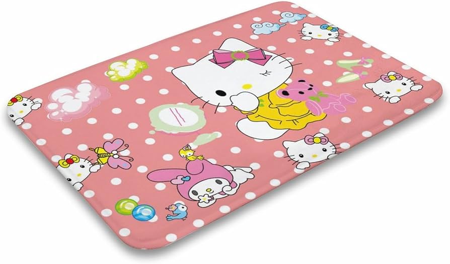 Amazon｜ハローキティ バスマット 速乾 洗える お風呂マット 滑り止め