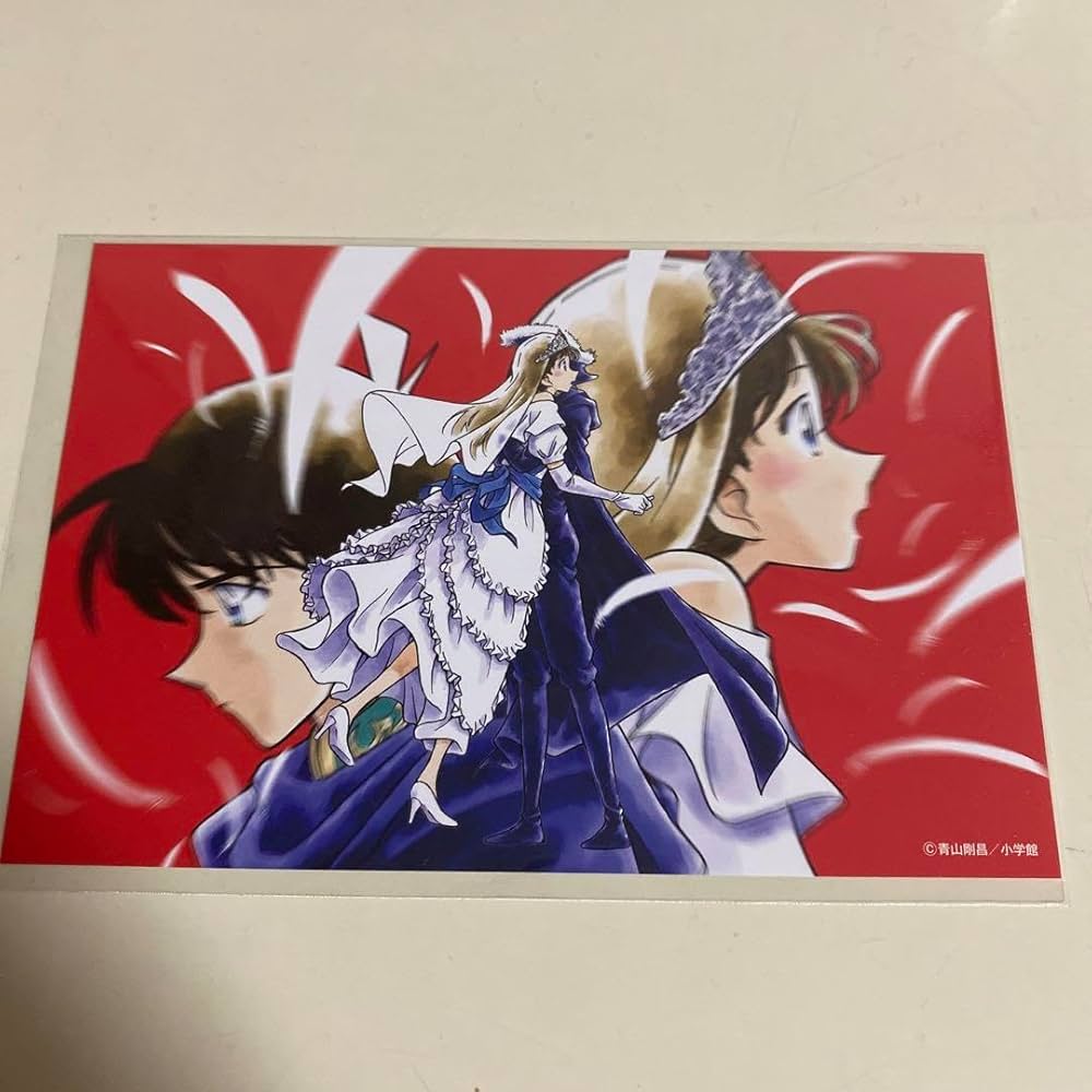 Amazon.co.jp: コナンコナン探偵社 原画ポストカード 黒衣騎士 新一