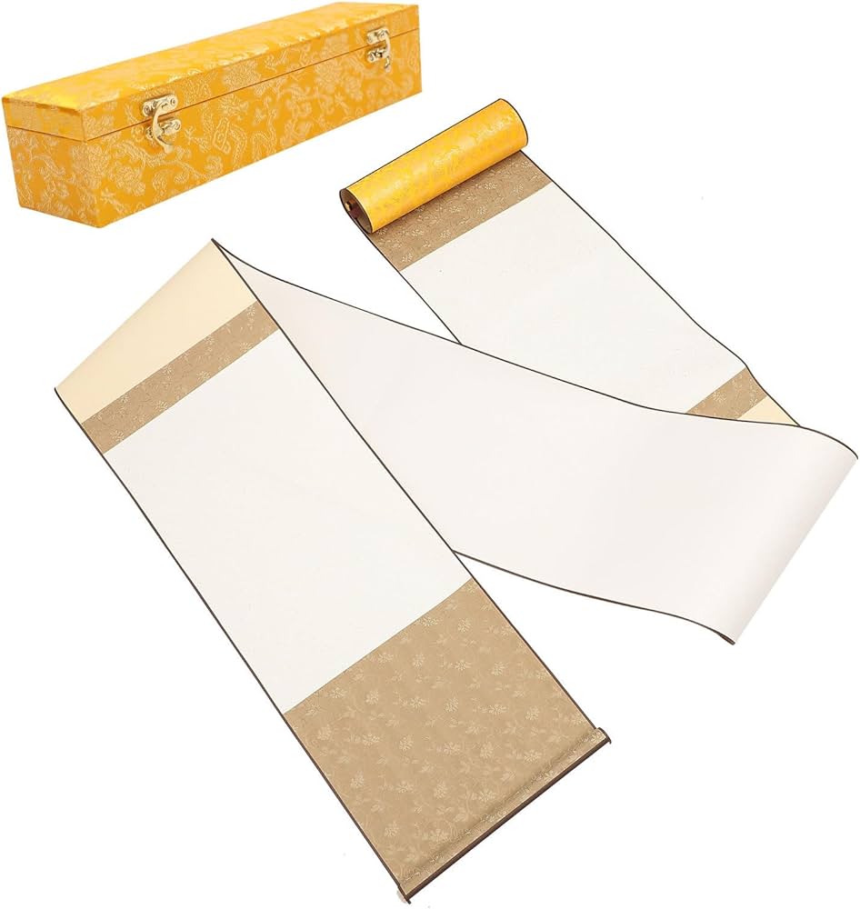 Amazon | Lurrose 巻物 書道 習字 白紙 30cm×3m 書画 練習用 作品展示