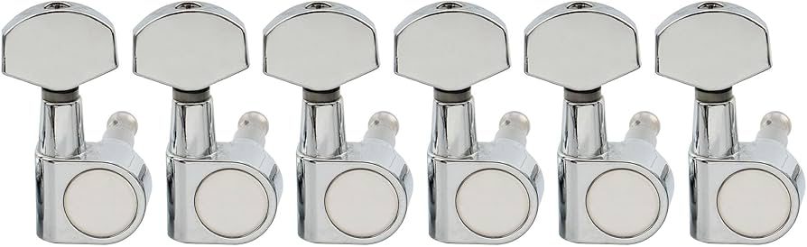 Amazon | Musiclily Pro 6連2ピン ギター用ペグ SQスクワイヤ ストラト