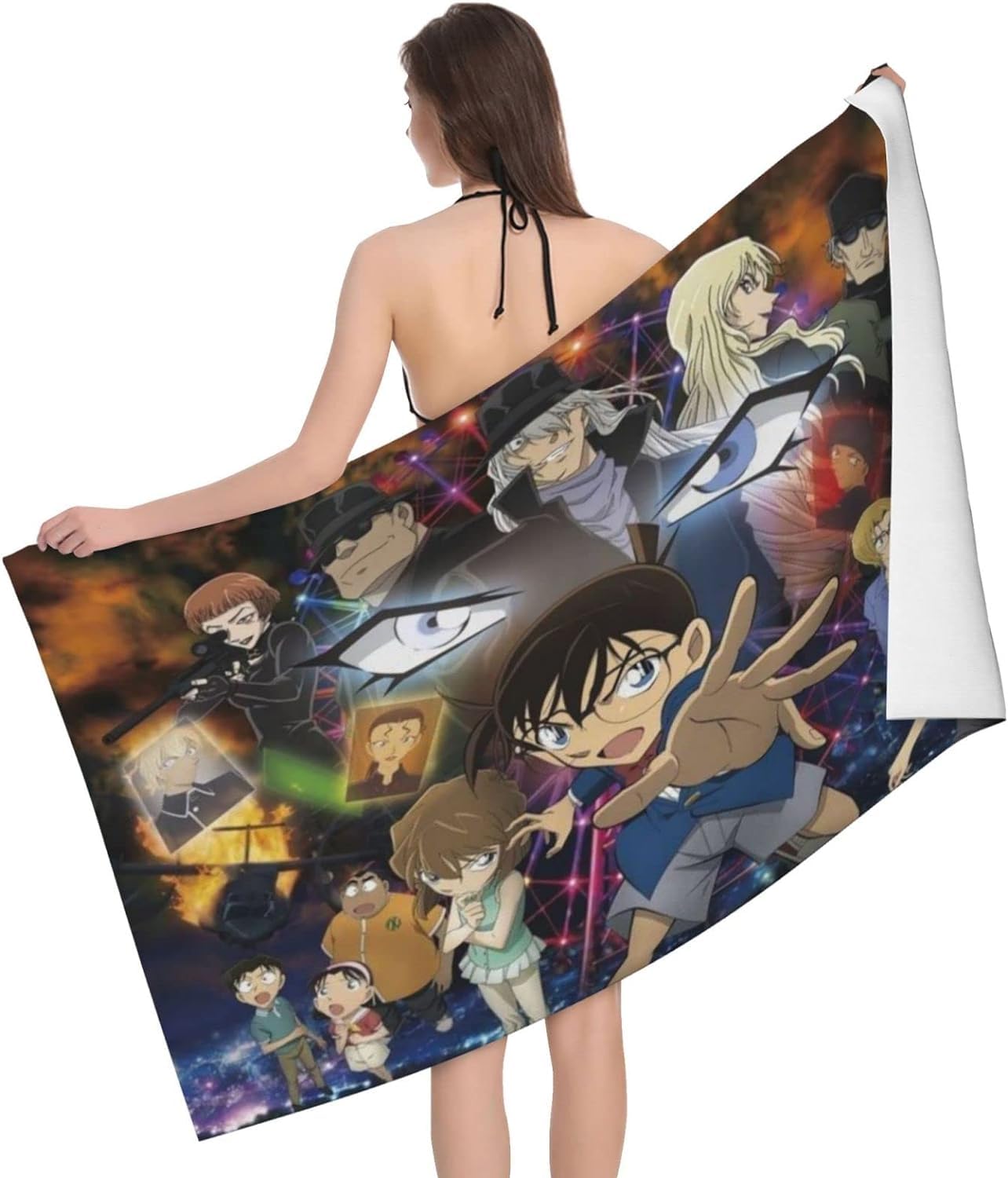 Amazon｜名探偵こなん バスタオル マイクロファイバー 高速吸水 速乾