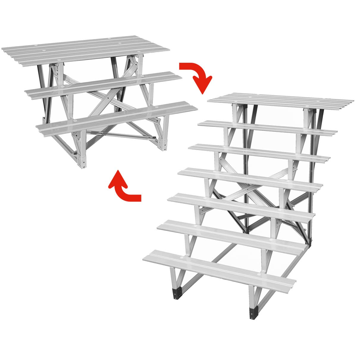 Amazon.co.jp: 45号 間口135cm 七段・三段兼用 スチール製 ひな壇 （虹