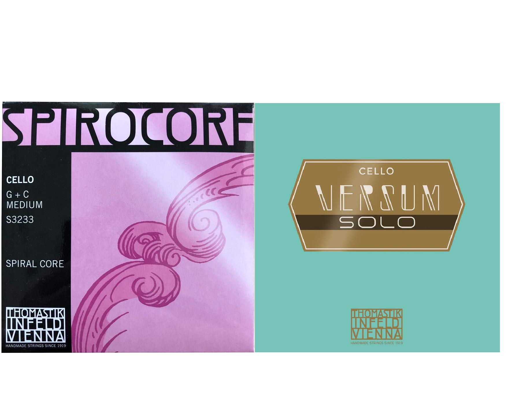 Amazon.com: Cello Strings Set Versum Solo A+D, Spirocore Tungsten